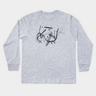 Kandinsky - Black and White Abstract Art Kids Long Sleeve T-Shirt